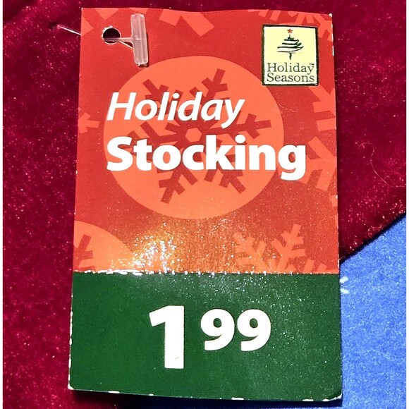 VTG 90s Santas Best Stockings Felt Christmas Santa Claus Frosty Snowman NWT NOS - Picture 4 of 6